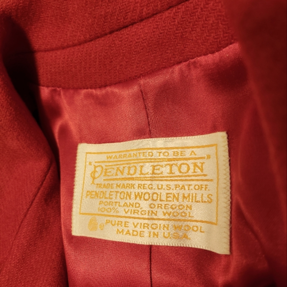 Pendleton Red, Wool Coat - Picture 3 of 4
